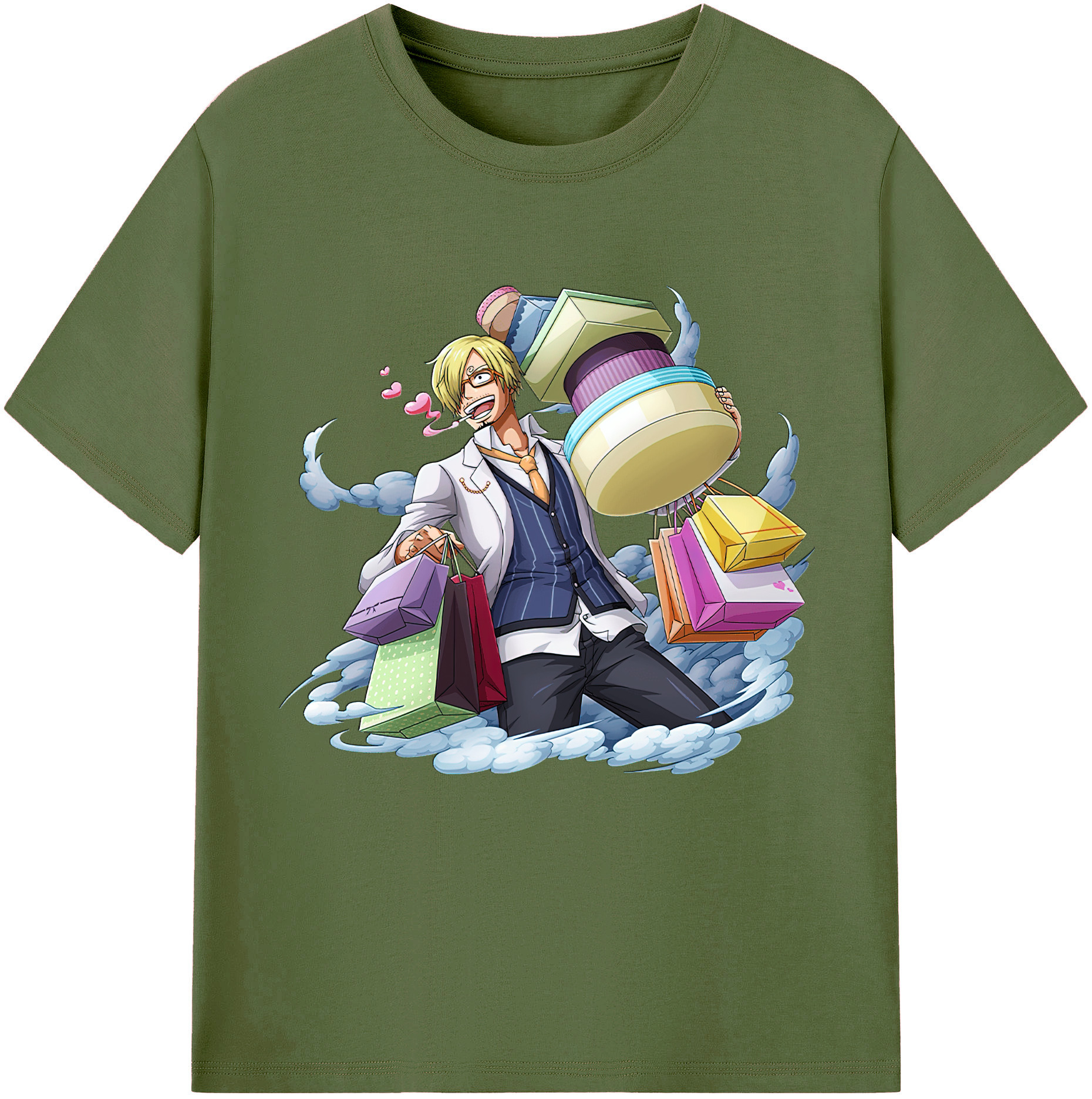ワンピース サンジ ONE PIECE Sanji 綿100％半袖Tシャツ（フロントプリント）